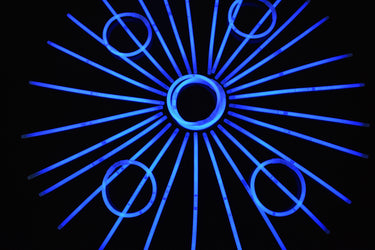 Blue Glow Stick Eye Glasses Bracelets Bulk Pack- 50 Pairs